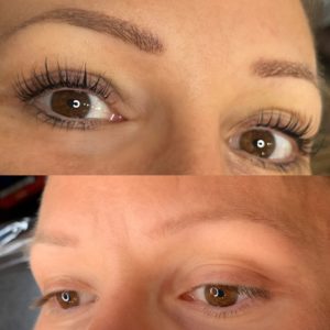 healed eyeliner and lash lift